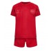 Danmark Barnkläder Hemma matchtröja till baby VM 2022 Kortärmad (+ Korta byxor) Billigt